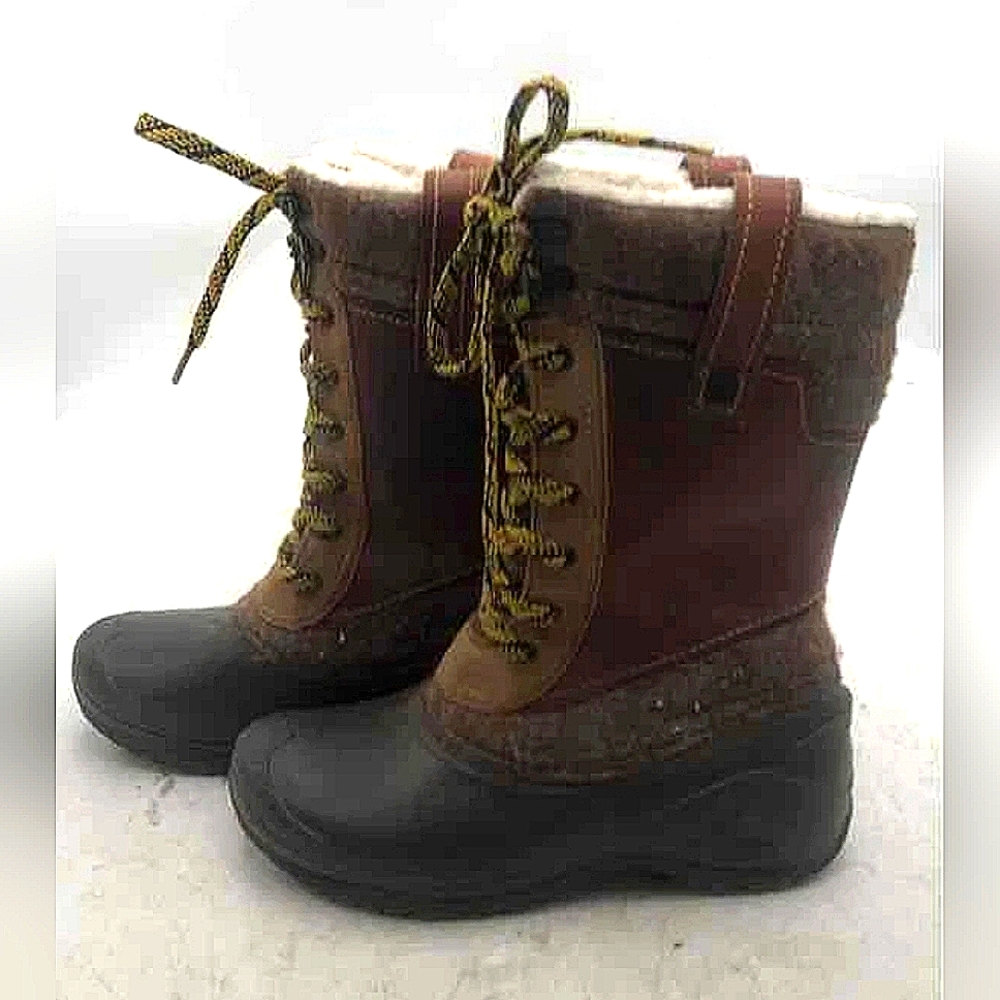The North Face Shellista III Brown Black Mid-Calf Snow Winter Boots Size 6.5